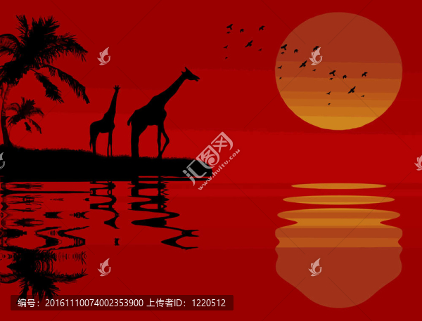 長頸鹿靠近水