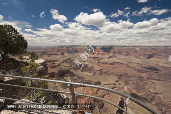 美麗的大峽谷景觀旅游欄桿