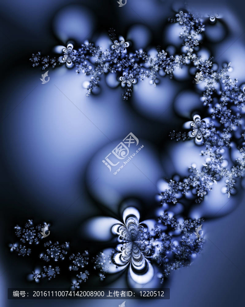 藍色冬季花卉裝飾