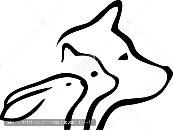 狗和貓的頭
