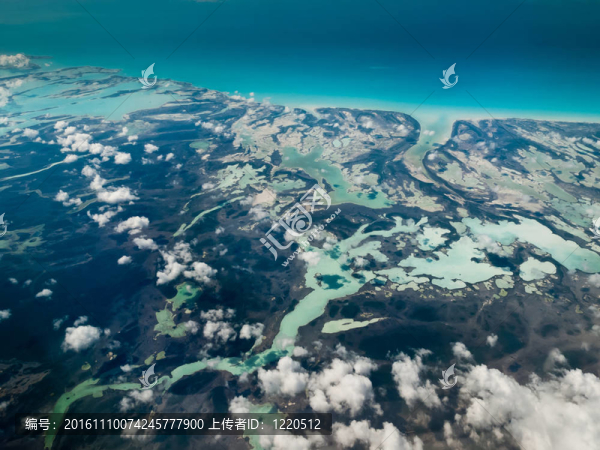 熱帶島嶼的空中觀