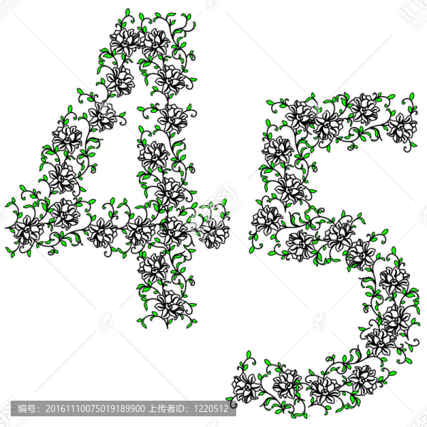 手繪裝飾字母。信45