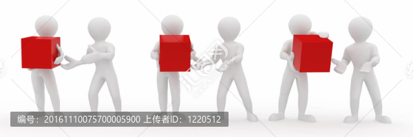 團隊合作的概念形象。3d