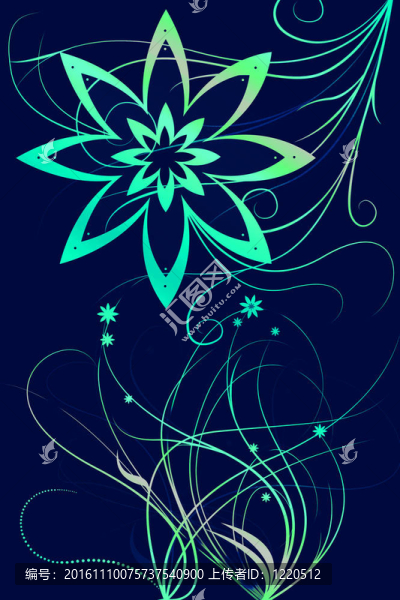 美麗的插圖花卉背景設(shè)計與梯度
