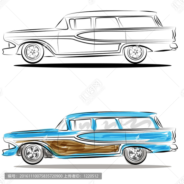 水彩站車線藝術(shù)