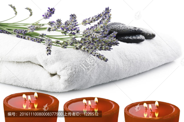 薰衣草花的概念、水療和美容