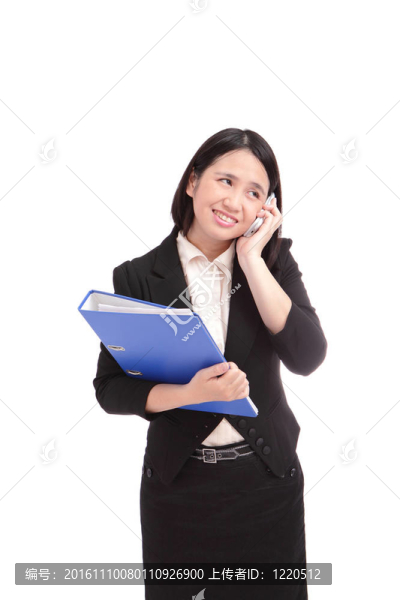 商務(wù)女人忙著做她的工作