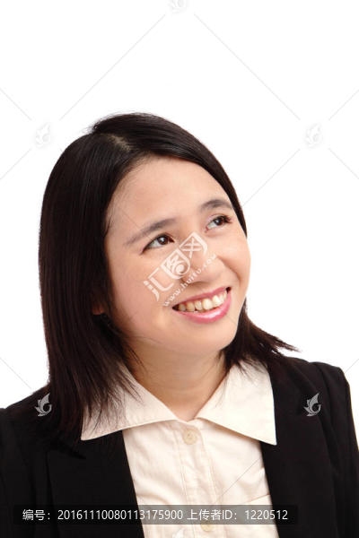亞洲商業(yè)女性微笑的肖像