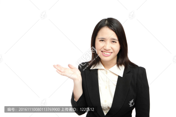 亞洲商界女性微笑介紹