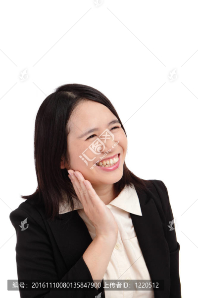 亞洲商業(yè)女性微笑的肖像