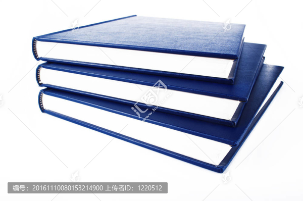 這本藍色的書在白色的