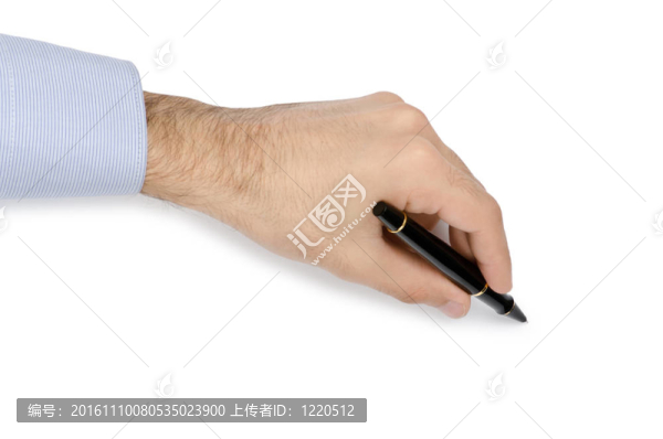 用白色筆寫的手