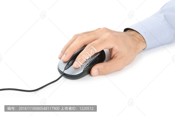用電腦鼠標(biāo)的手