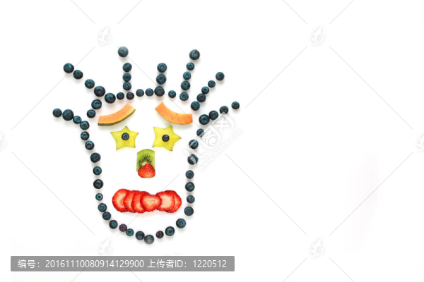 水果制成的臉