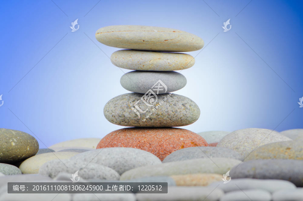 卵石堆積反對梯度背景