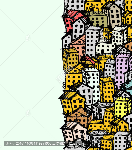 城市素描；無(wú)縫背景為您設(shè)計(jì)