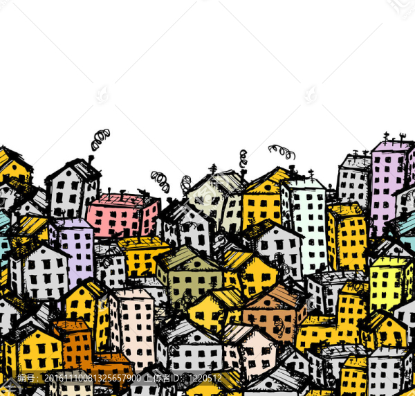 城市素描；無縫背景為您設(shè)計(jì)