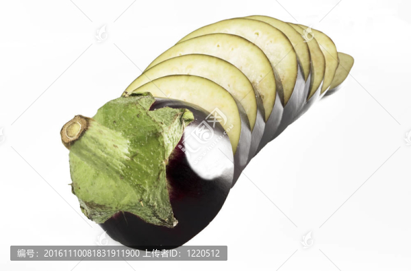 茄子白色隔離