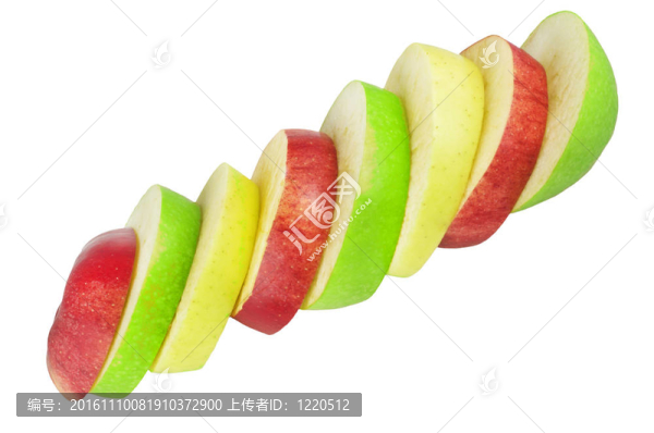 白背景蘋果片
