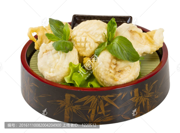 日本料理；炸香菇