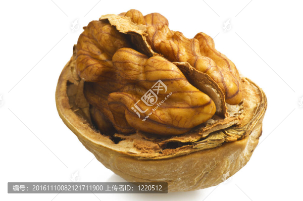 核桃開在白色