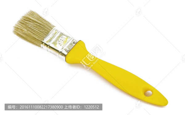 白色背景上的油漆刷