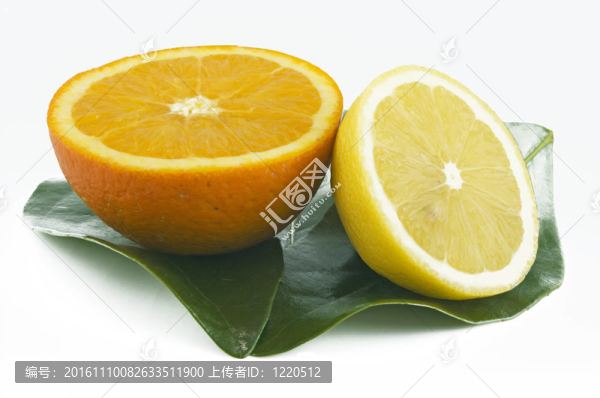 白色的橙色和檸檬