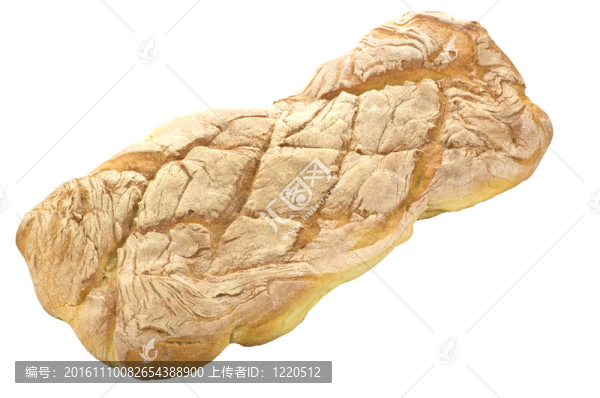 在白色的面包上