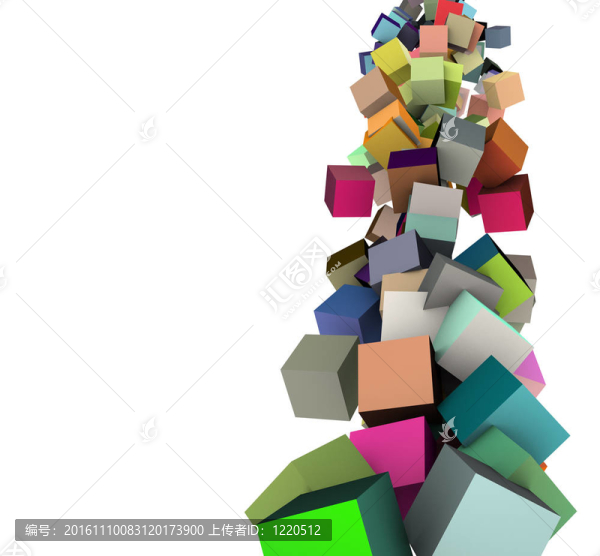 三維渲染字符串在多個彩虹顏色