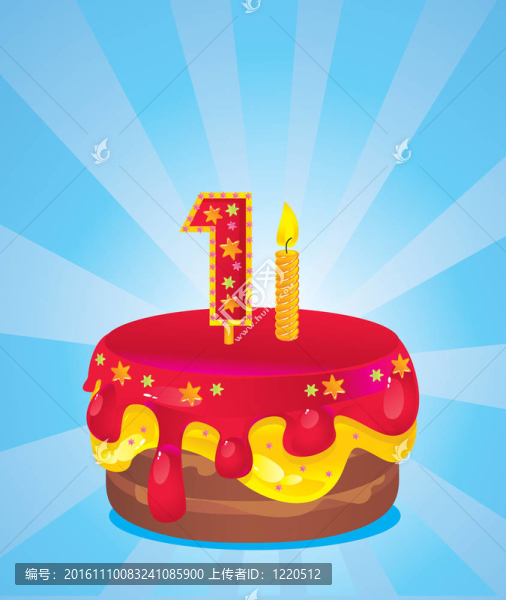 生日的冰淇淋蛋糕