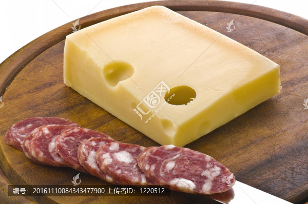 木材熱意大利臘腸奶酪
