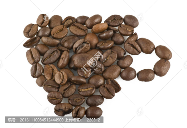 由豆子制成的咖啡杯