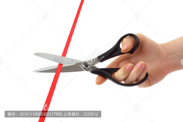 手用剪刀和絲帶