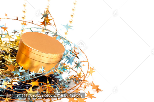 黃金圣誕裝飾。