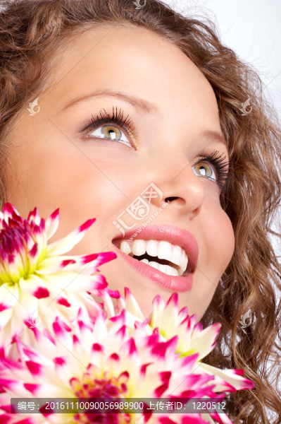 女人與花