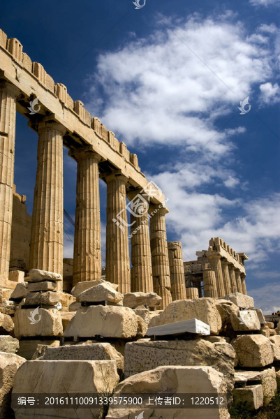 在Athens的Parthenon