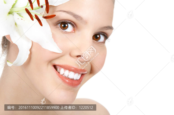 女人與花