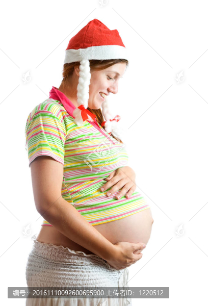 孕婦在圣誕服裝