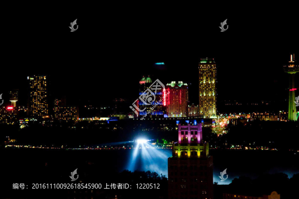 Niagra,Falls；加拿大的夜晚