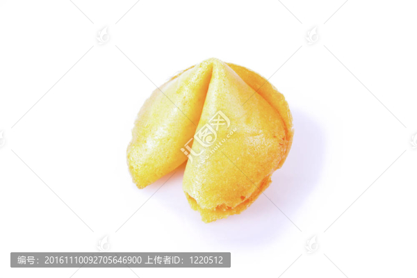 白色背景下的幸運(yùn)餅干