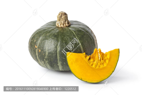 橙色果肉綠色南瓜