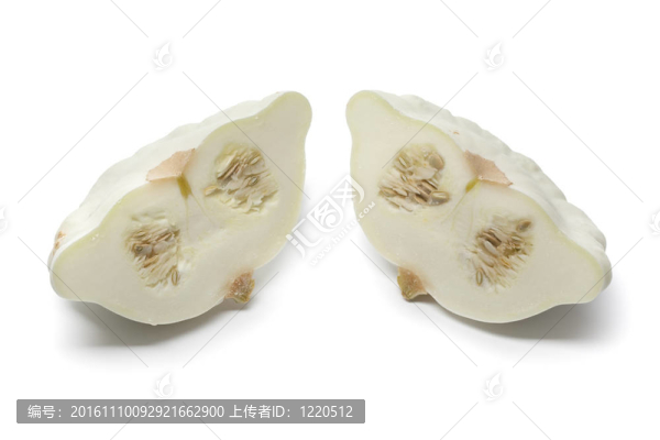 部分白色扁圓南瓜