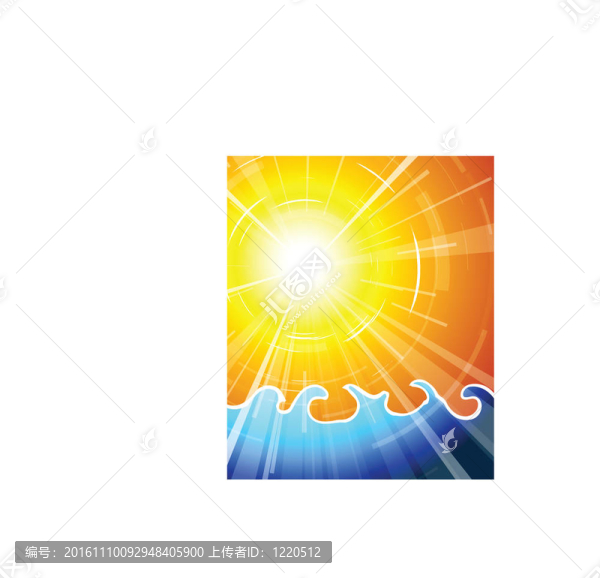 真熱的夏天的太陽