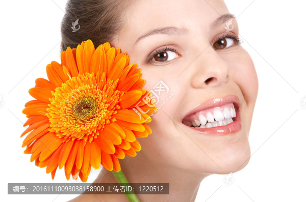 女人與花