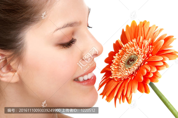 女人與花