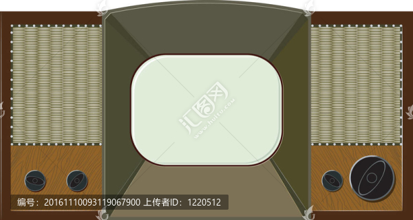 向量藝術(shù)將舊電視