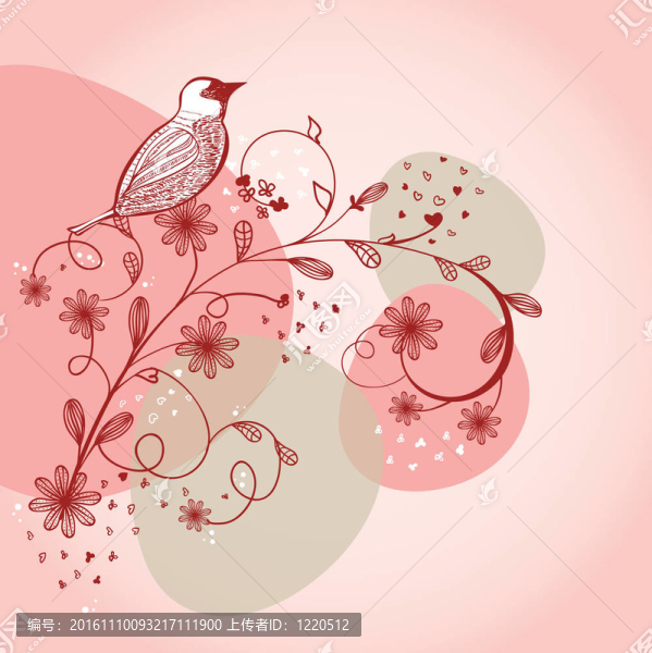 坐在花上的鳥(niǎo)