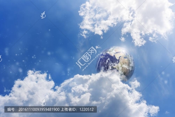 藍色天空中的行星