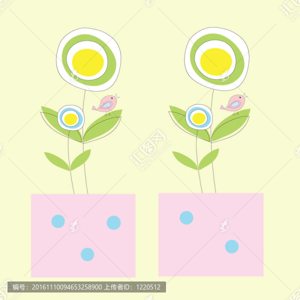 兩個漂亮的花盆和鮮花和