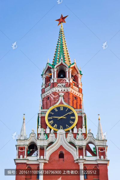 Kremlin（莫斯科）日落Spasskaya塔
